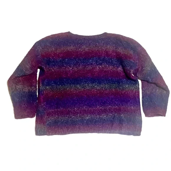 Vintage Mohair A.K.F. New York Women’s Stripped Sweater Size Medium - Picture 2 of 8